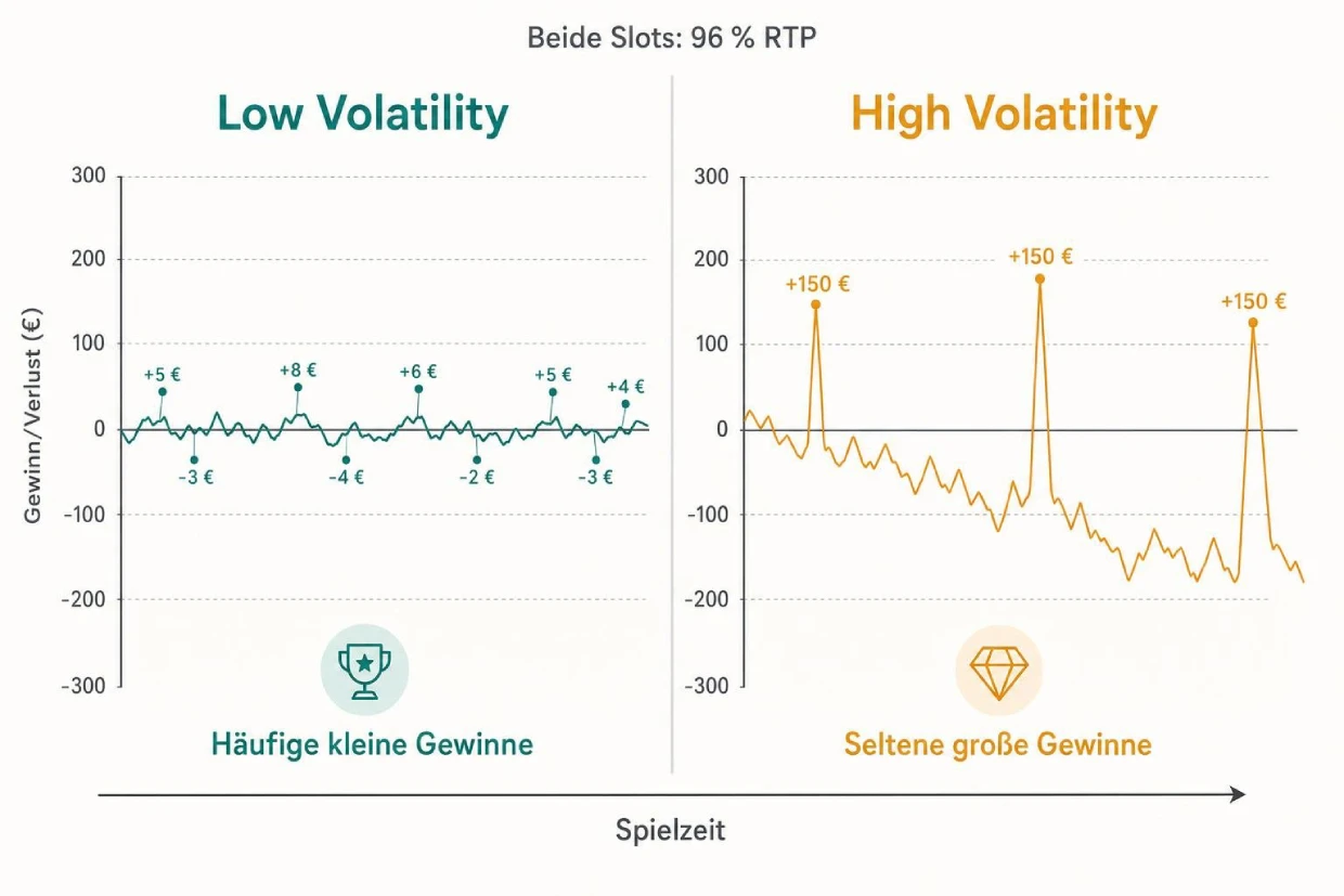 Auszahlungsquoten und RTP im Casino ohne Limit 1 Volatilität und RTP im Casino ohne Limit: Low- vs. High-Volatility-Slot-Verlauf